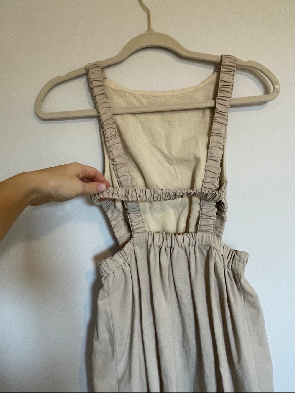 Petal & Pup Cream Open-Back Ruffle-Strap Sundress - Picture 5 of 6